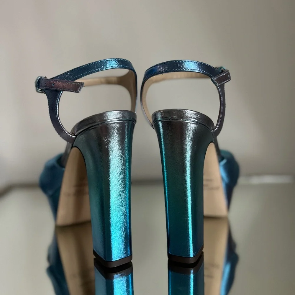 New Jimmy Choo Heloise Ombre Ankle-Strap Platform Sandals 36 $995 - Picture 13 of 14